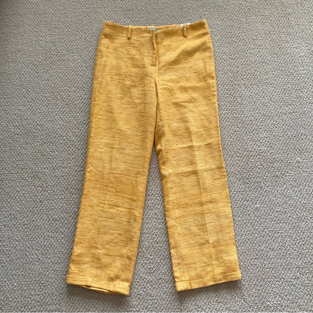 NEW J. McLaughlin Keller Relaxed Fit Clasp Fly Pant Trousers Marigold Size 4 NWT